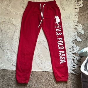 U.S. Polo Assn. Red Joggers